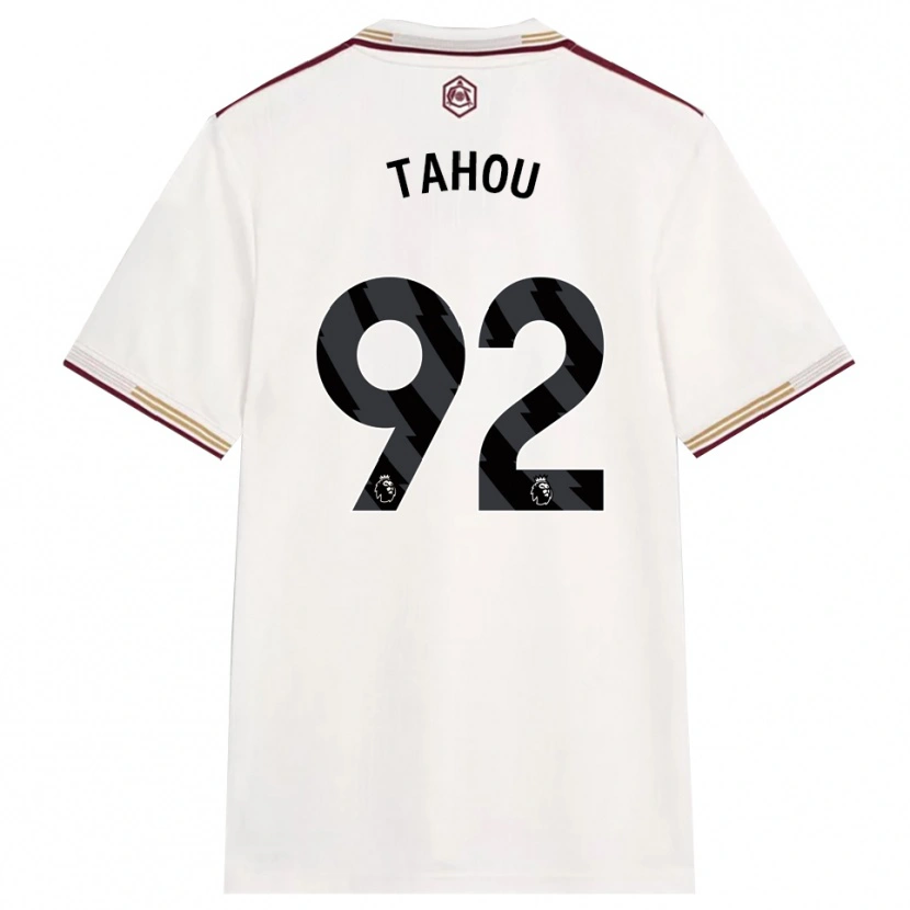 Danxen Hombre Camiseta Joshua Tahou #92 Blanco Roto Borgoña Equipación Tercera 2025/26 La Camisa