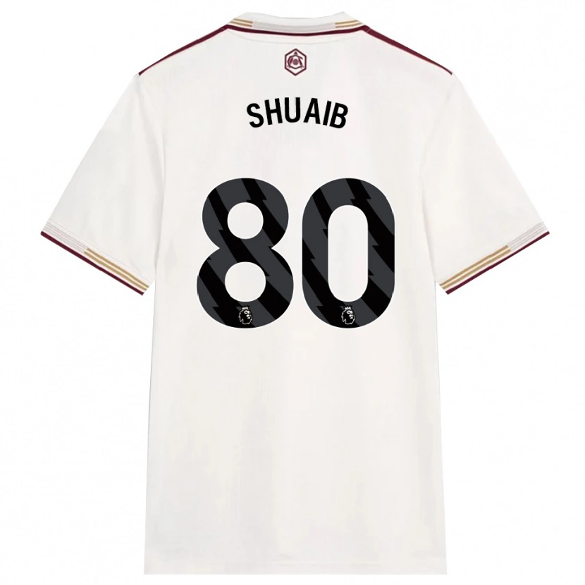 Danxen Hombre Camiseta Zac Shuaib #80 Blanco Roto Borgoña Equipación Tercera 2025/26 La Camisa