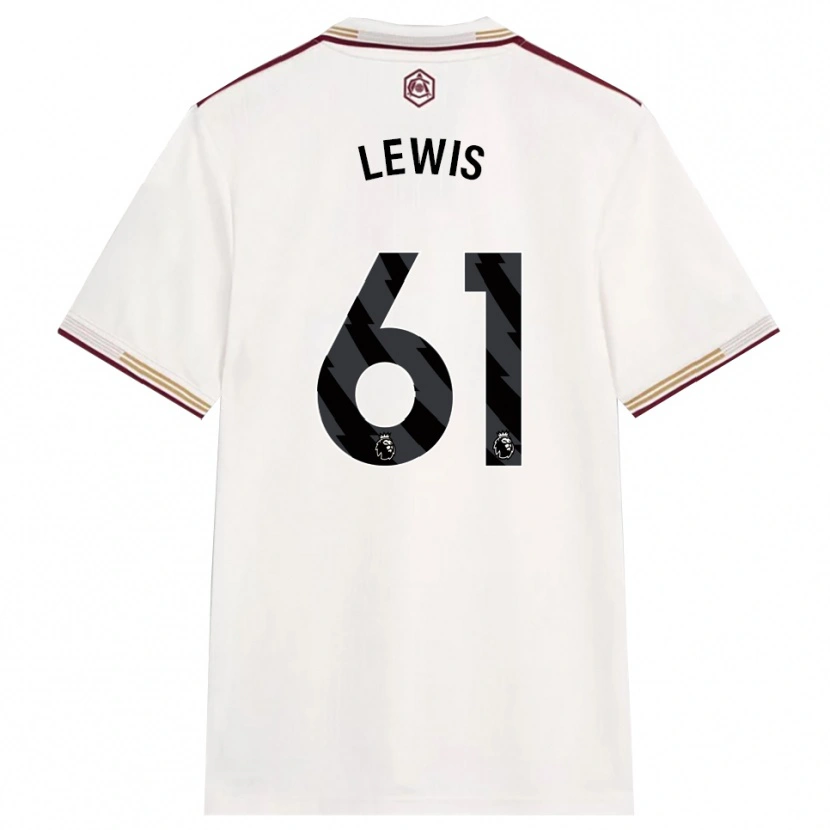 Danxen Hombre Camiseta George Lewis #61 Blanco Roto Borgoña Equipación Tercera 2025/26 La Camisa