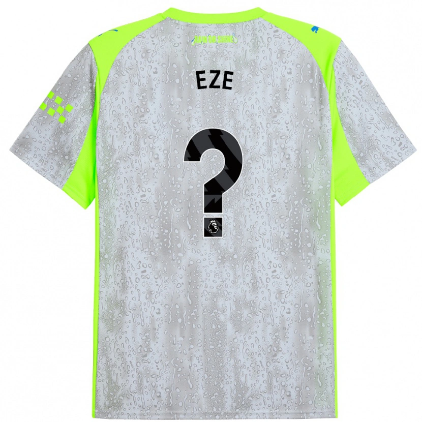 Danxen Hombre Camiseta David Eze #0 Gris Amarillo Equipación Tercera 2025/26 La Camisa