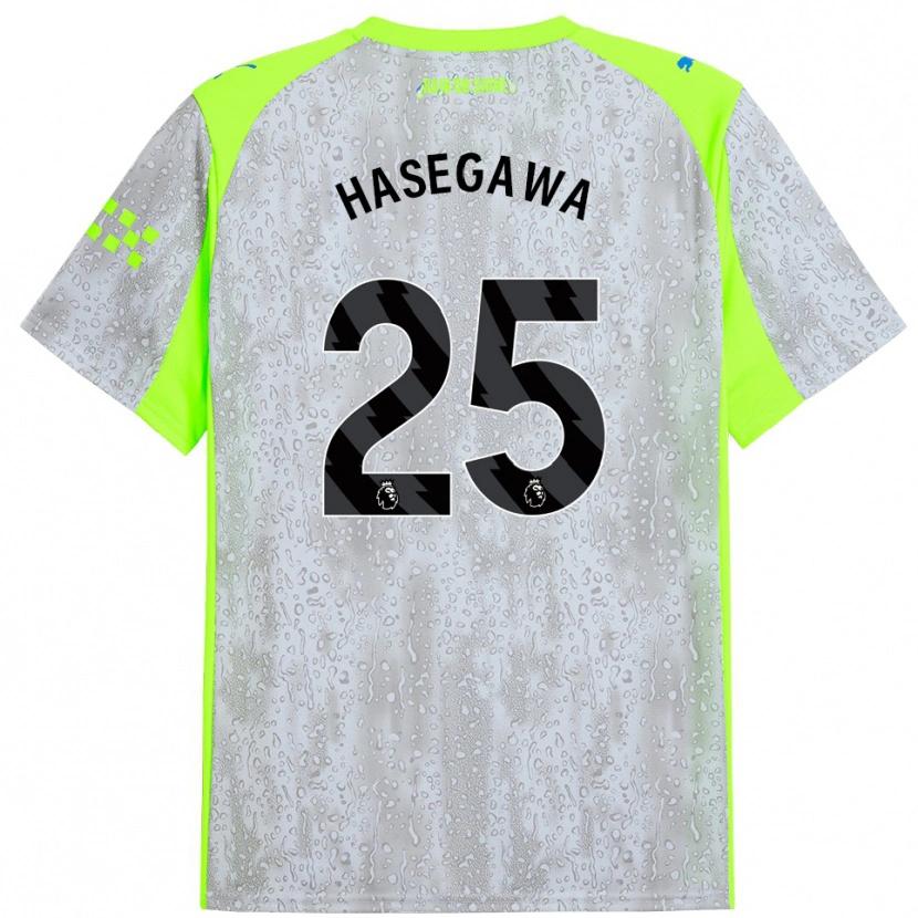 Danxen Hombre Camiseta Yui Hasegawa #25 Gris Amarillo Equipación Tercera 2025/26 La Camisa