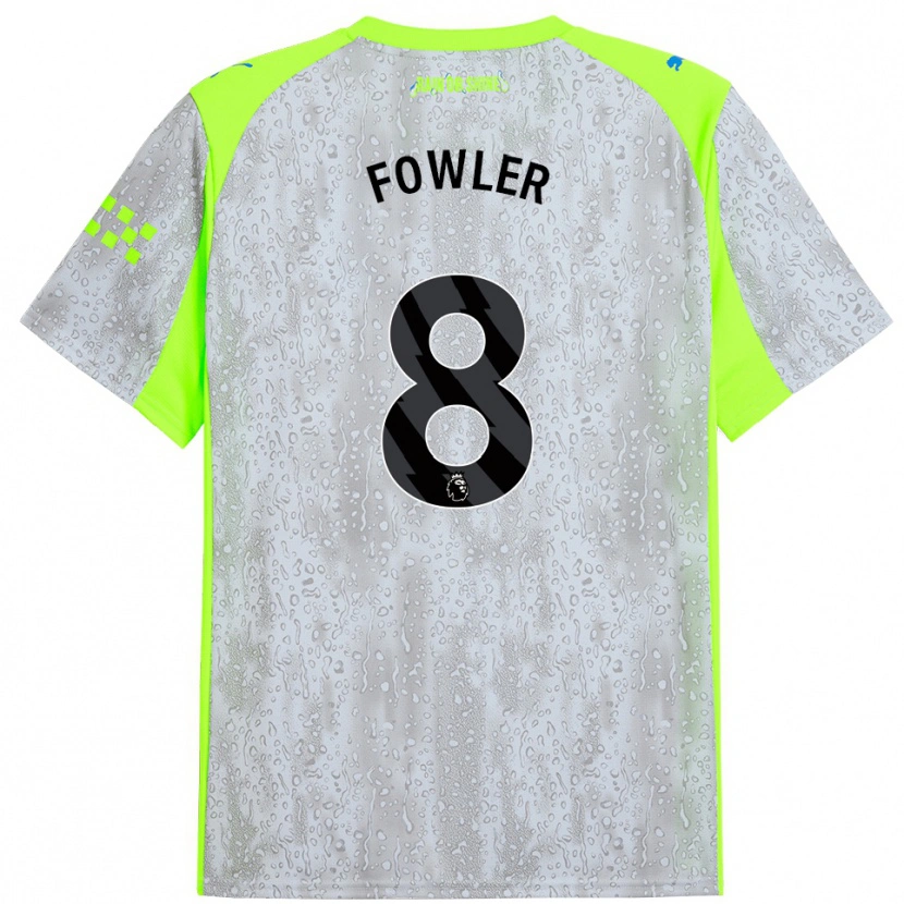 Danxen Hombre Camiseta Mary Fowler #8 Gris Amarillo Equipación Tercera 2025/26 La Camisa