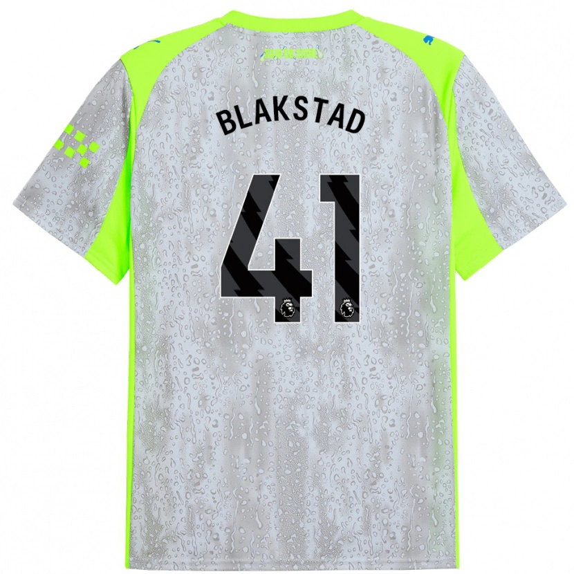 Danxen Hombre Camiseta Julie Blakstad #41 Gris Amarillo Equipación Tercera 2025/26 La Camisa