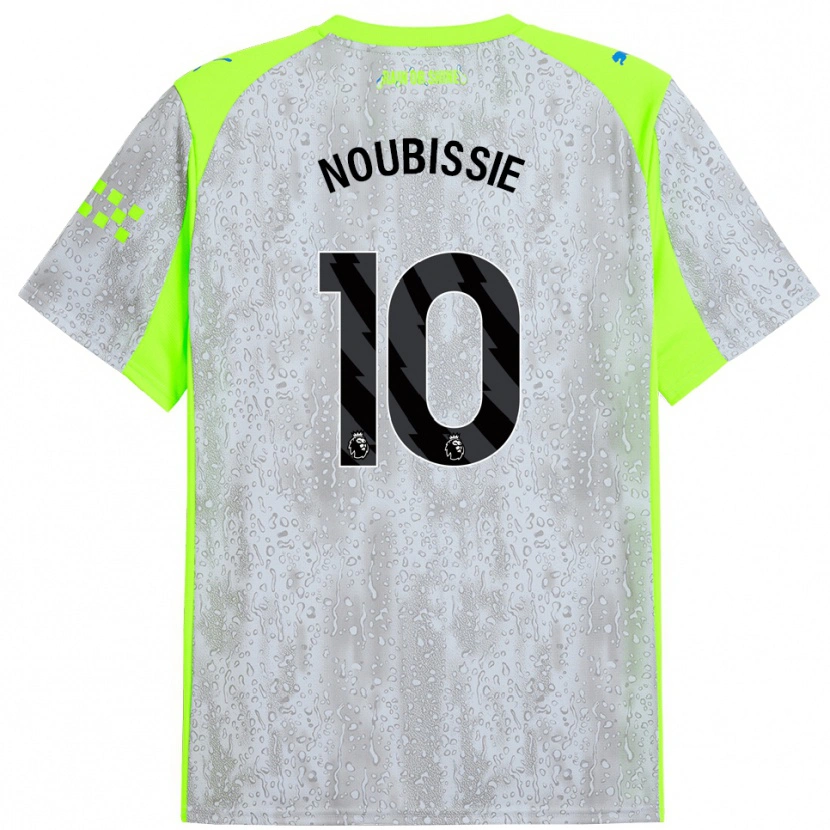 Danxen Hombre Camiseta Tyrese Noubissie #10 Gris Amarillo Equipación Tercera 2025/26 La Camisa