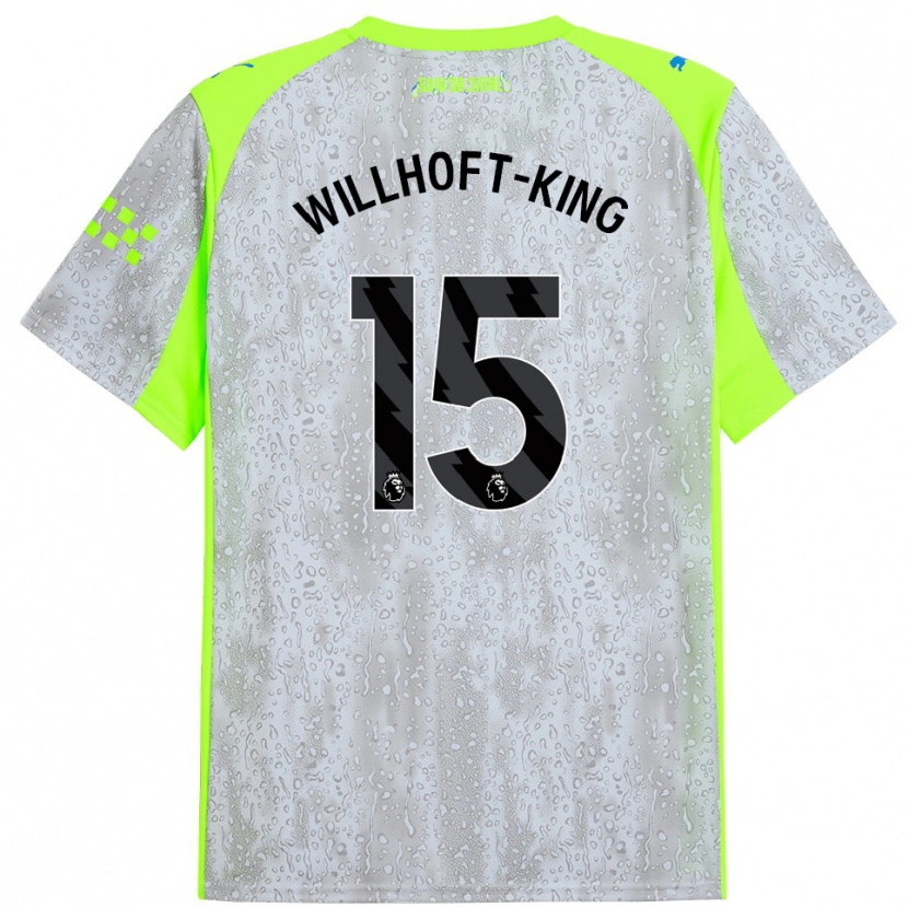 Danxen Hombre Camiseta Han Willhoft-King #15 Gris Amarillo Equipación Tercera 2025/26 La Camisa