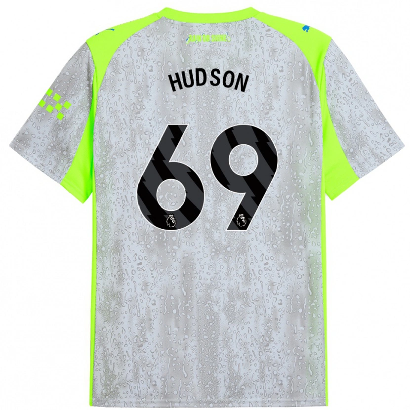 Danxen Hombre Camiseta Max Hudson #69 Gris Amarillo Equipación Tercera 2025/26 La Camisa
