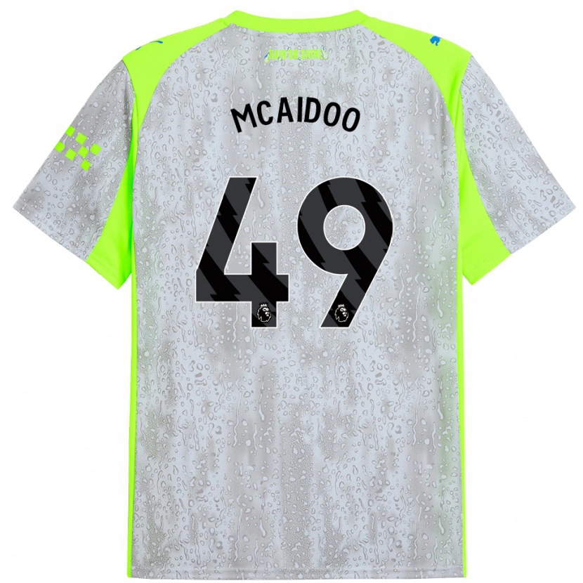 Danxen Hombre Camiseta Ryan Mcaidoo #49 Gris Amarillo Equipación Tercera 2025/26 La Camisa
