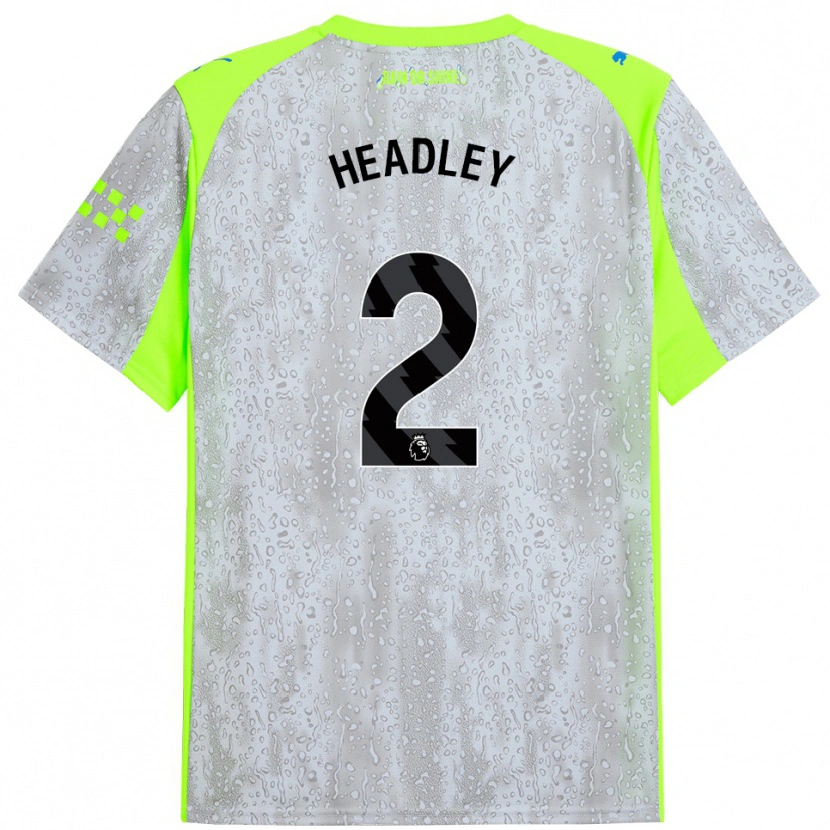 Danxen Hombre Camiseta Dante Headley #2 Gris Amarillo Equipación Tercera 2025/26 La Camisa