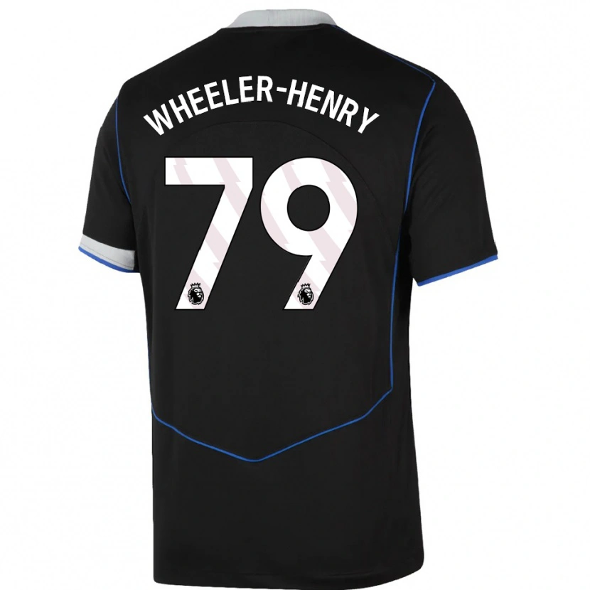 Danxen Hombre Camiseta Joseph Wheeler-Henry #79 Negro Azul Plata Equipación Tercera 2025/26 La Camisa