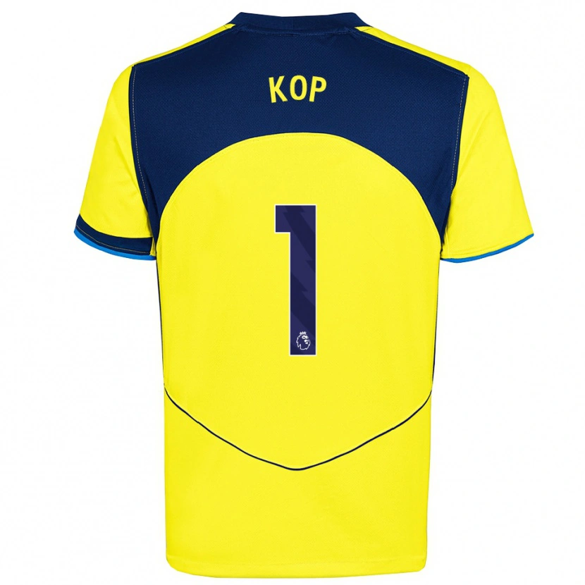 Danxen Hombre Camiseta Lize Kop #1 Amarillo Marino Equipación Tercera 2025/26 La Camisa