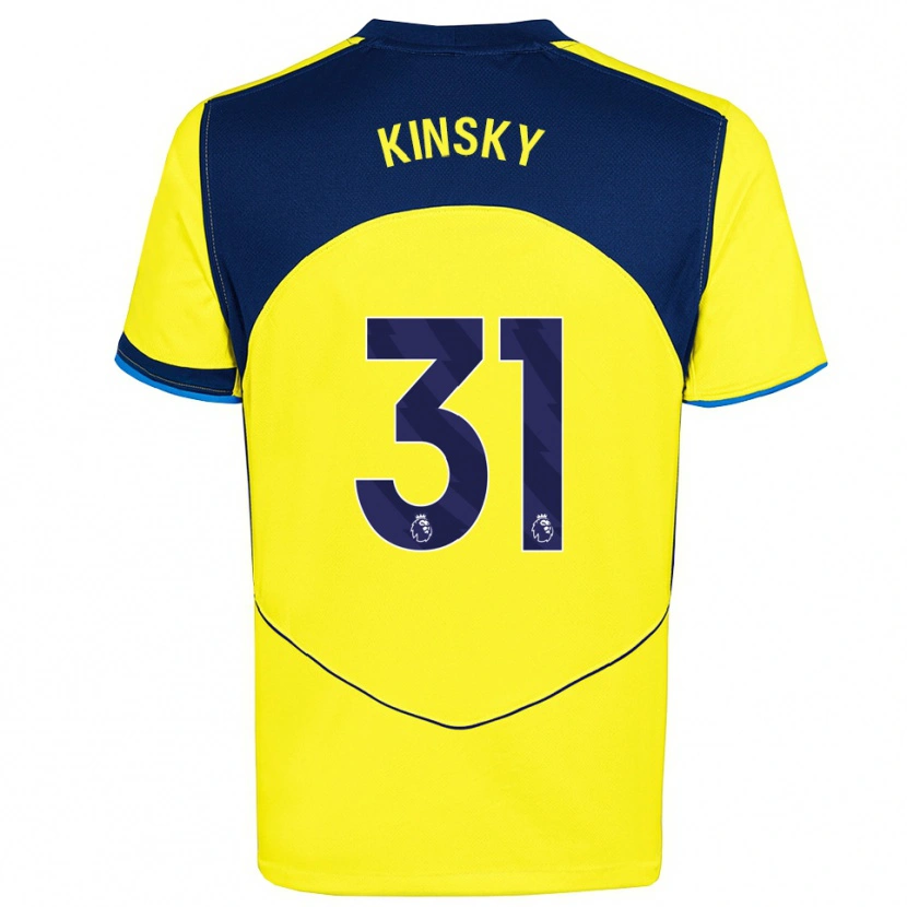 Danxen Hombre Camiseta Antonín Kinský #31 Amarillo Marino Equipación Tercera 2025/26 La Camisa