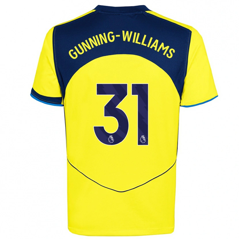 Danxen Hombre Camiseta Lenna Gunning-Williams #31 Amarillo Marino Equipación Tercera 2025/26 La Camisa