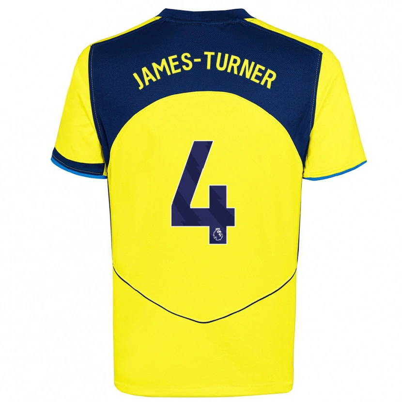 Danxen Hombre Camiseta Amy James-Turner #4 Amarillo Marino Equipación Tercera 2025/26 La Camisa