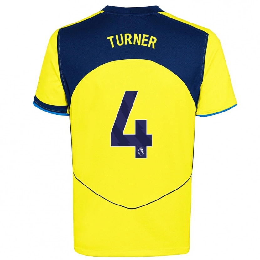 Danxen Hombre Camiseta Amy Turner #4 Amarillo Marino Equipación Tercera 2025/26 La Camisa