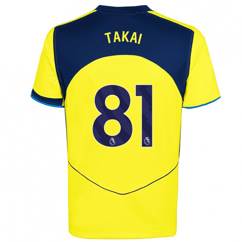 Danxen Hombre Camiseta Kota Takai #81 Amarillo Marino Equipación Tercera 2025/26 La Camisa
