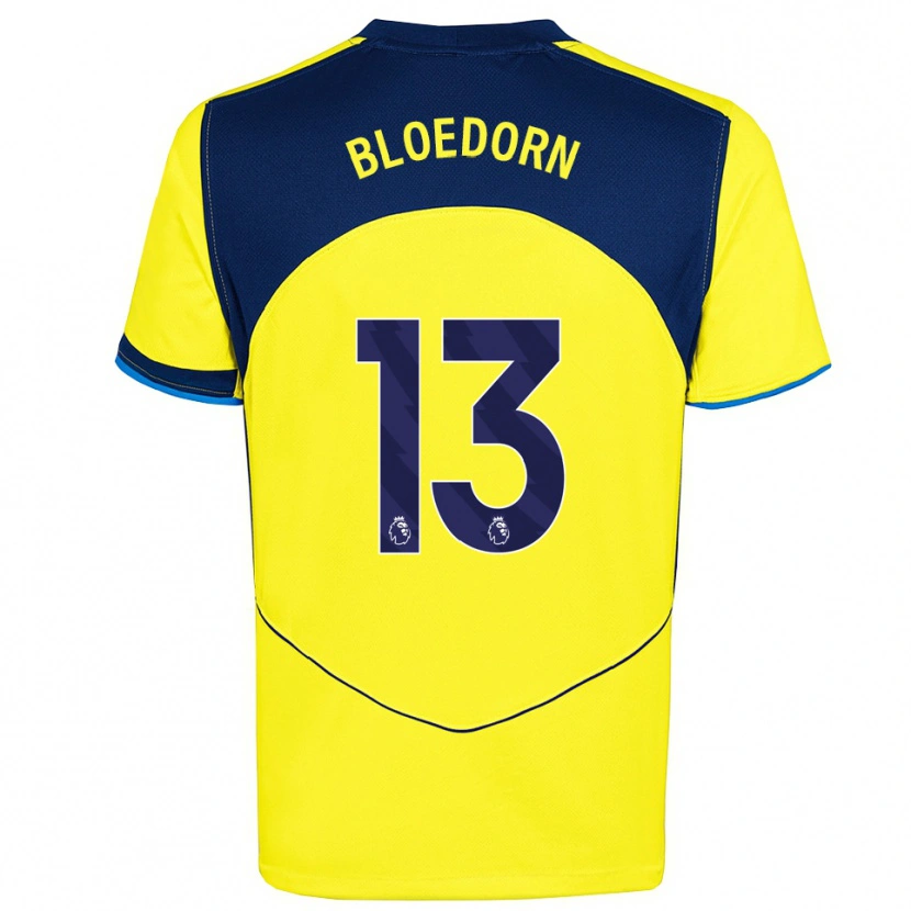 Danxen Hombre Camiseta Carey Bloedorn #13 Amarillo Marino Equipación Tercera 2025/26 La Camisa
