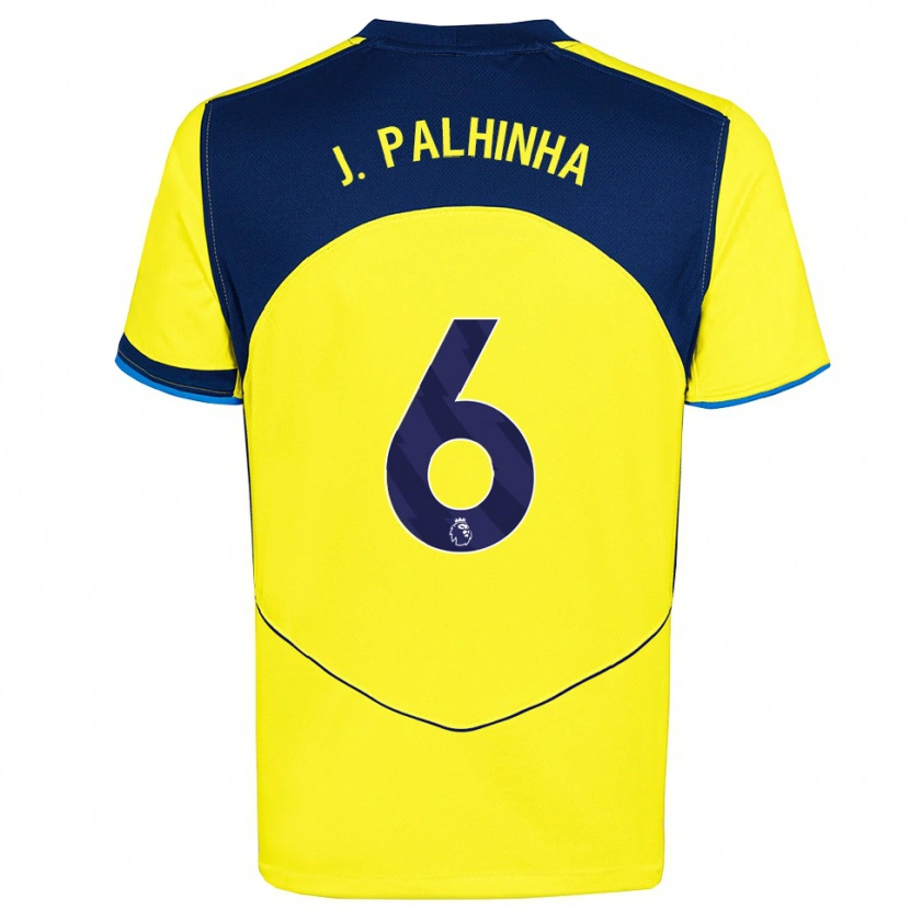 Danxen Hombre Camiseta João Palhinha #6 Amarillo Marino Equipación Tercera 2025/26 La Camisa