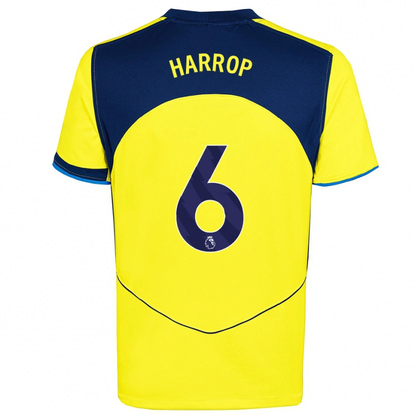 Danxen Hombre Camiseta Kerys Harrop #6 Amarillo Marino Equipación Tercera 2025/26 La Camisa