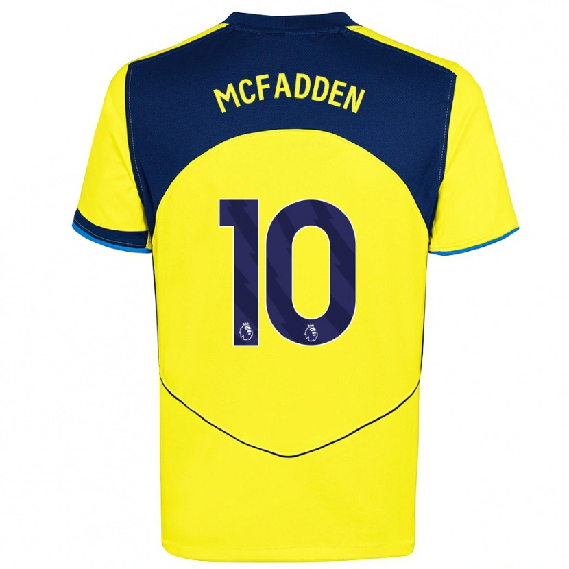 Danxen Hombre Camiseta Max Mcfadden #10 Amarillo Marino Equipación Tercera 2025/26 La Camisa