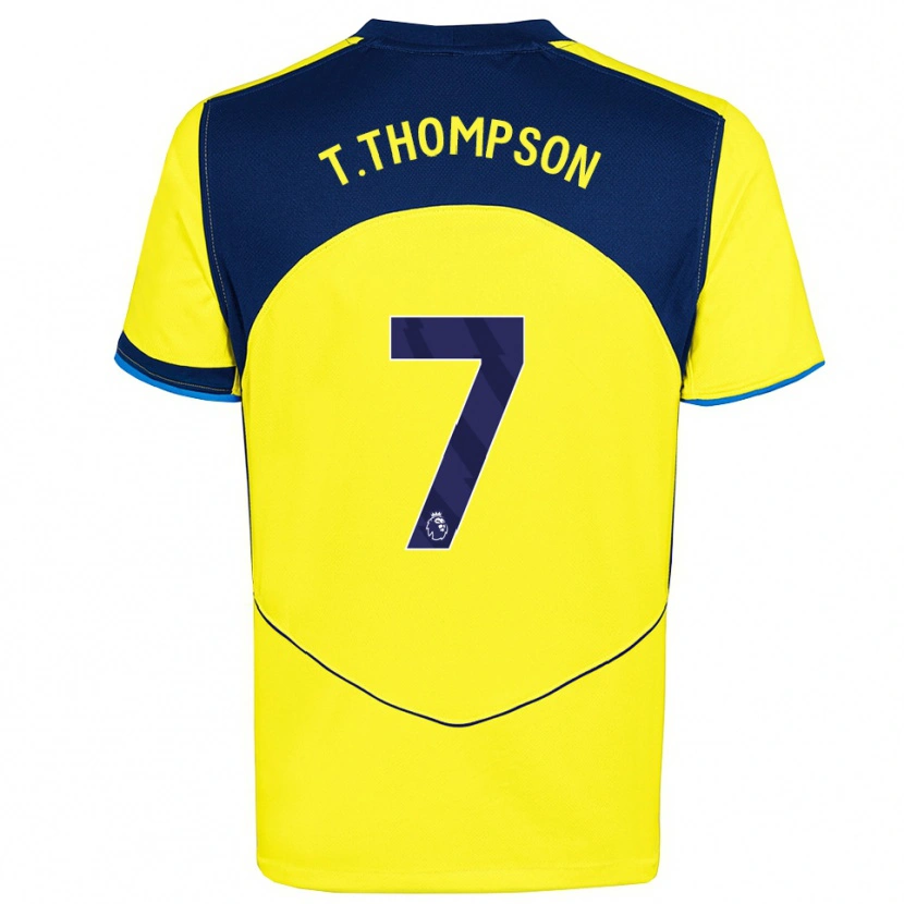 Danxen Hombre Camiseta Tynan Thompson #7 Amarillo Marino Equipación Tercera 2025/26 La Camisa