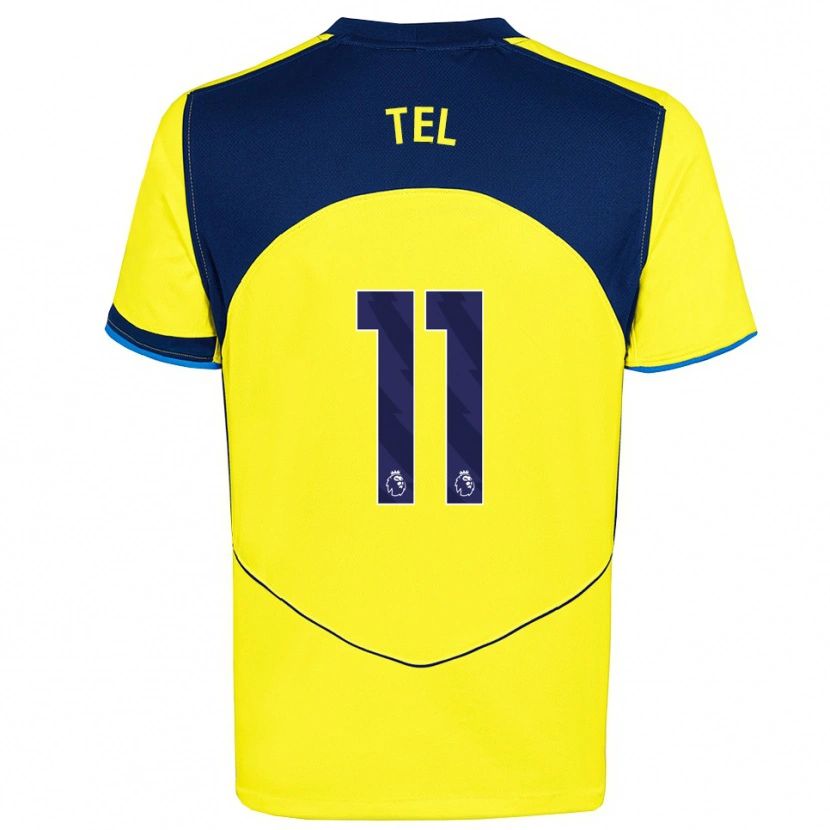 Danxen Hombre Camiseta Mathys Tel #11 Amarillo Marino Equipación Tercera 2025/26 La Camisa