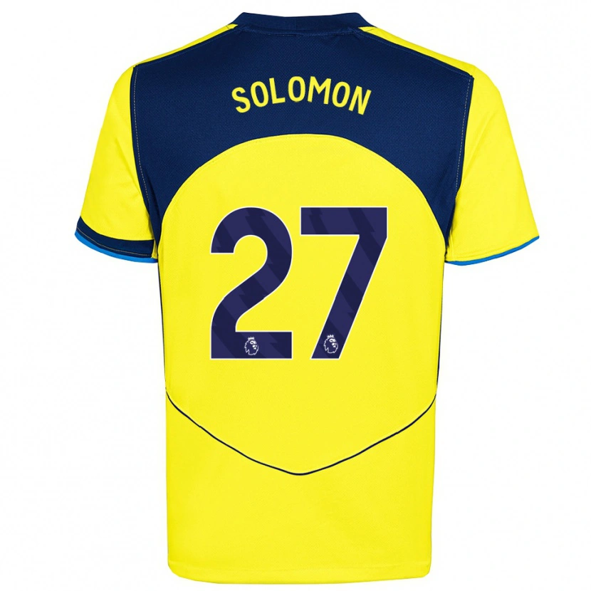 Danxen Hombre Camiseta Manor Solomon #27 Amarillo Marino Equipación Tercera 2025/26 La Camisa