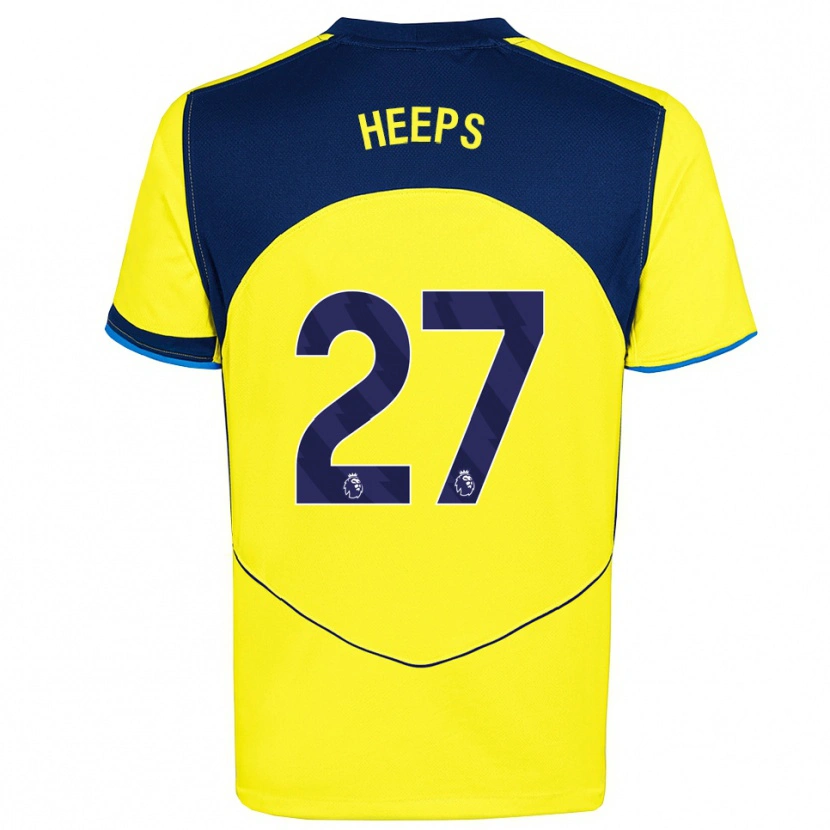 Danxen Hombre Camiseta Eleanor Heeps #27 Amarillo Marino Equipación Tercera 2025/26 La Camisa