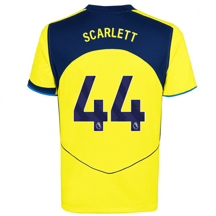 Danxen Hombre Camiseta Dane Scarlett #44 Amarillo Marino Equipación Tercera 2025/26 La Camisa
