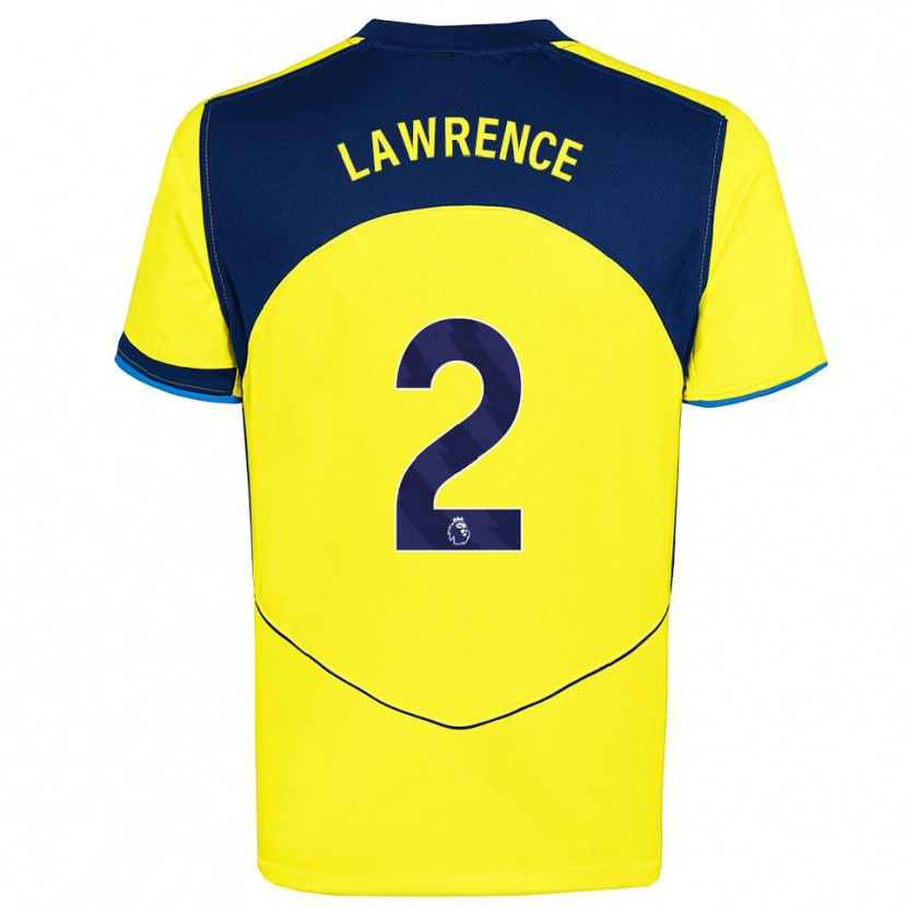Danxen Hombre Camiseta Donte Lawrence #2 Amarillo Marino Equipación Tercera 2025/26 La Camisa