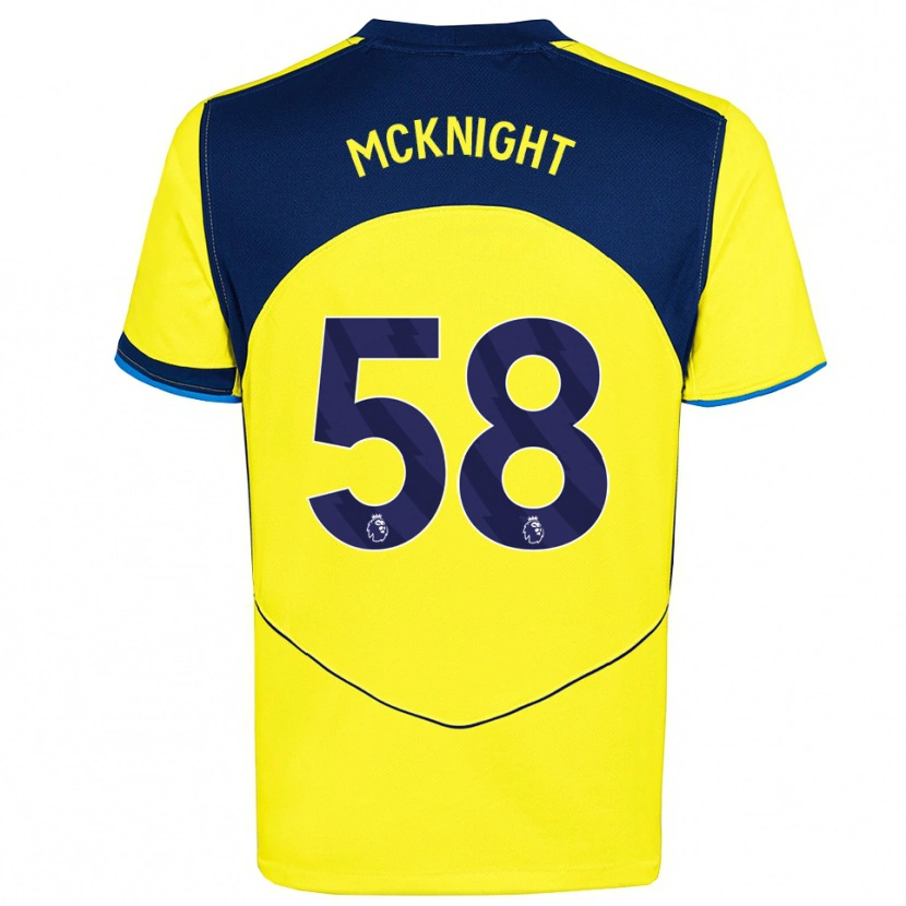 Danxen Hombre Camiseta Maxwell Mcknight #58 Amarillo Marino Equipación Tercera 2025/26 La Camisa