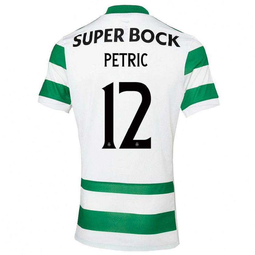 Danxen Mujer Camiseta Luka Petric #12 Verde Blanco 1ª Equipación 2025/26 La Camisa