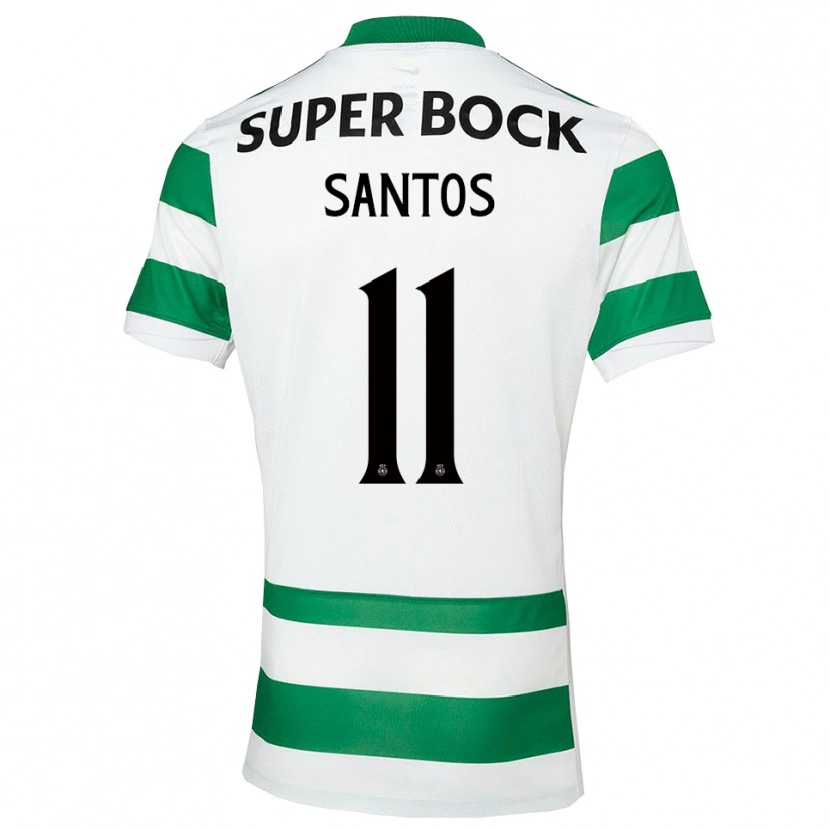 Danxen Mujer Camiseta Nuno Santos #11 Verde Blanco 1ª Equipación 2025/26 La Camisa