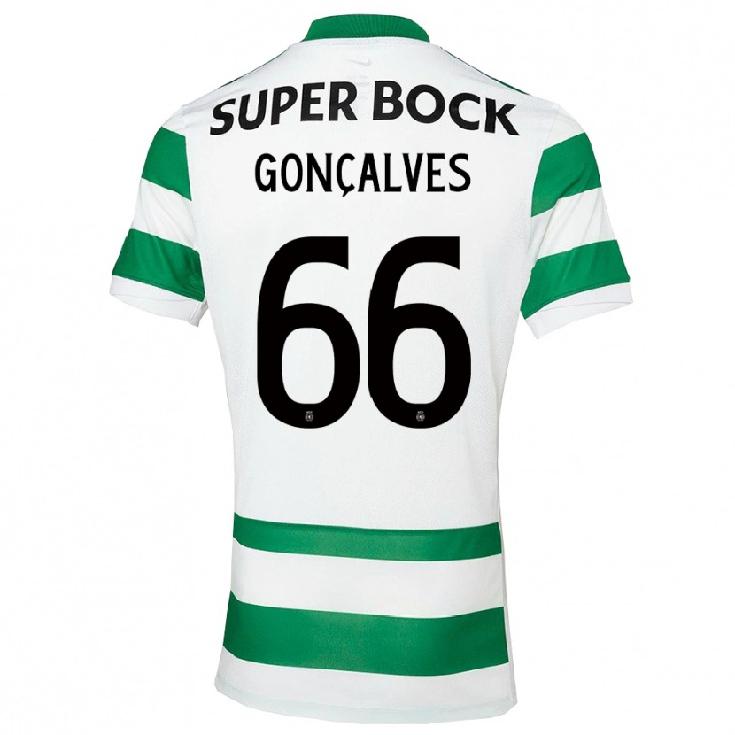 Danxen Mujer Camiseta Iara Gonçalves #66 Verde Blanco 1ª Equipación 2025/26 La Camisa