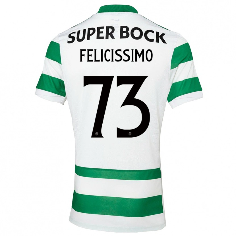 Danxen Mujer Camiseta Eduardo Felicíssimo #73 Verde Blanco 1ª Equipación 2025/26 La Camisa