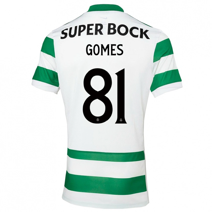 Danxen Mujer Camiseta Salvador Gomes #81 Verde Blanco 1ª Equipación 2025/26 La Camisa