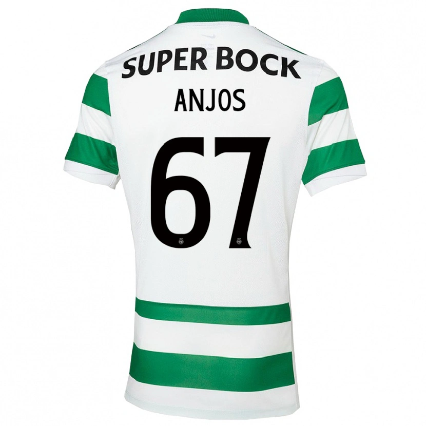 Danxen Mujer Camiseta Lucas Anjos #67 Verde Blanco 1ª Equipación 2025/26 La Camisa