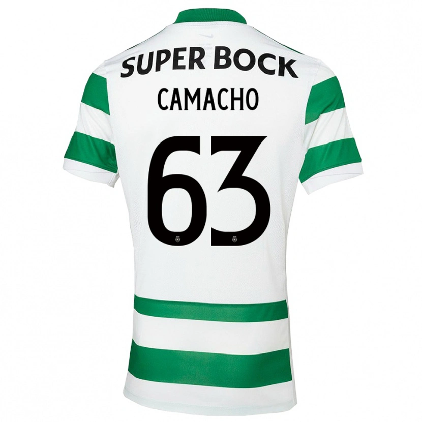 Danxen Mujer Camiseta Rafael Camacho #63 Verde Blanco 1ª Equipación 2025/26 La Camisa