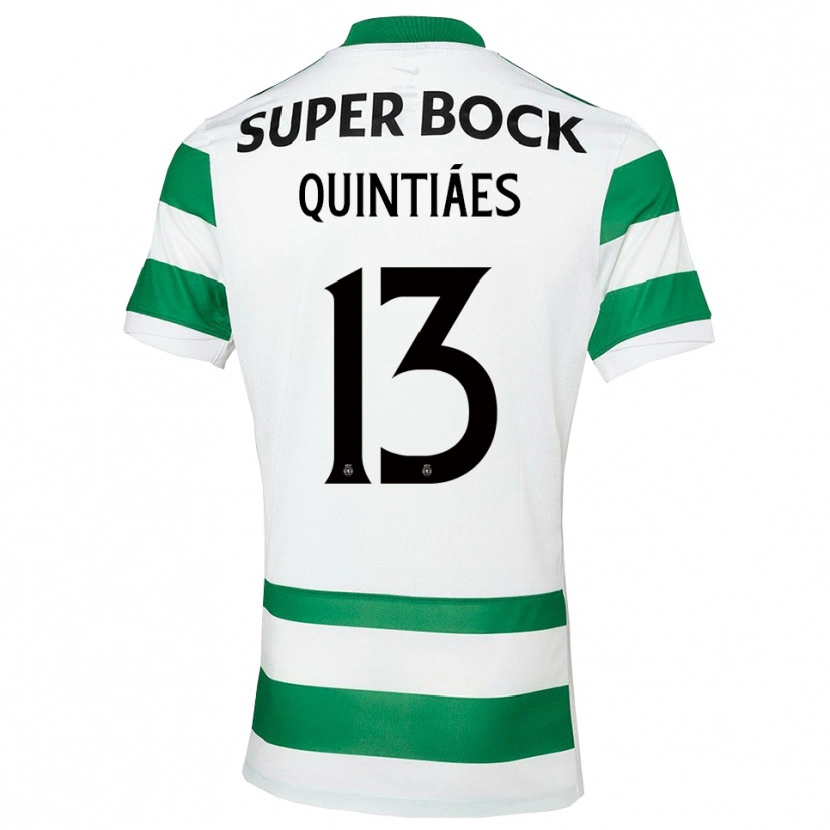 Danxen Mujer Camiseta Rodrigo Quintiães #13 Verde Blanco 1ª Equipación 2025/26 La Camisa