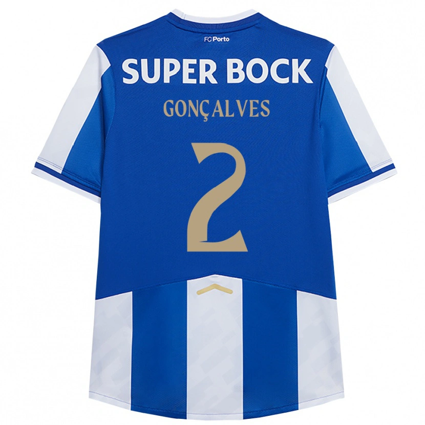 Danxen Mujer Camiseta Ema Gonçalves #2 Azul Blanco 1ª Equipación 2025/26 La Camisa