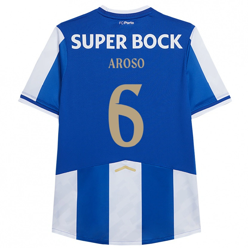 Danxen Mujer Camiseta Carolina Aroso #6 Azul Blanco 1ª Equipación 2025/26 La Camisa
