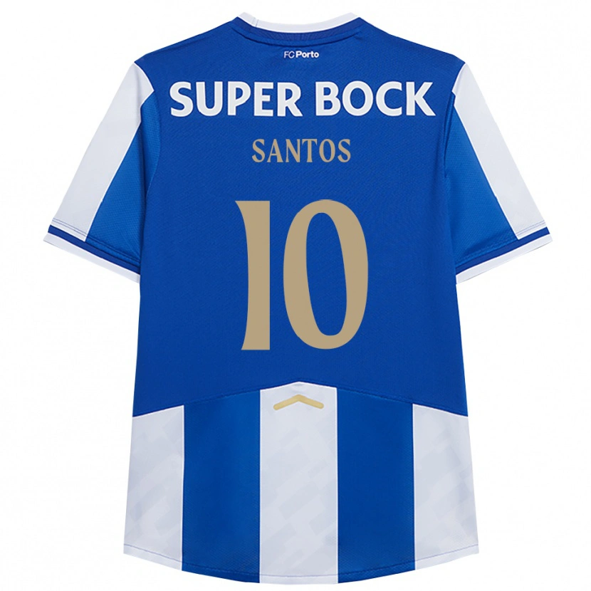 Danxen Mujer Camiseta Gonçalo Santos #10 Azul Blanco 1ª Equipación 2025/26 La Camisa