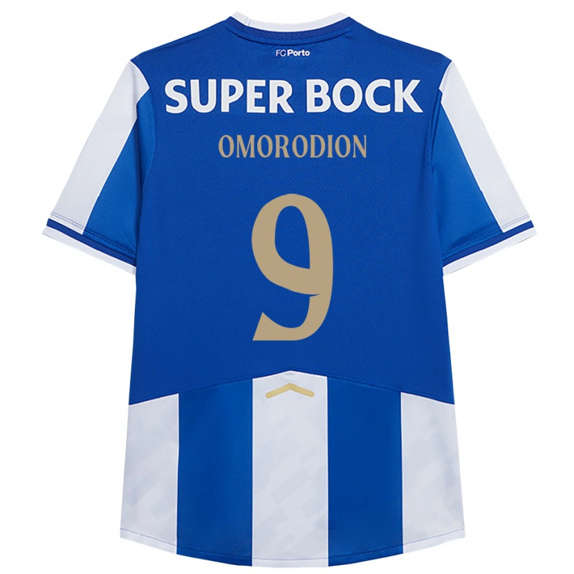 Danxen Mujer Camiseta Samu Aghehowa #9 Azul Blanco 1ª Equipación 2025/26 La Camisa