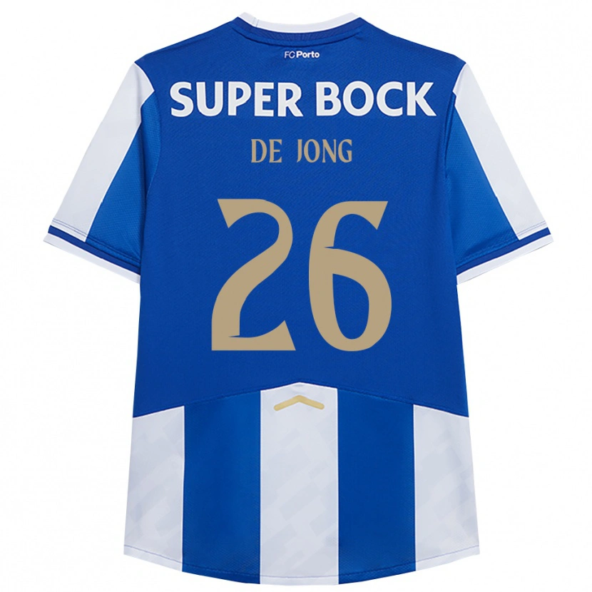 Danxen Mujer Camiseta Luuk De Jong #26 Azul Blanco 1ª Equipación 2025/26 La Camisa