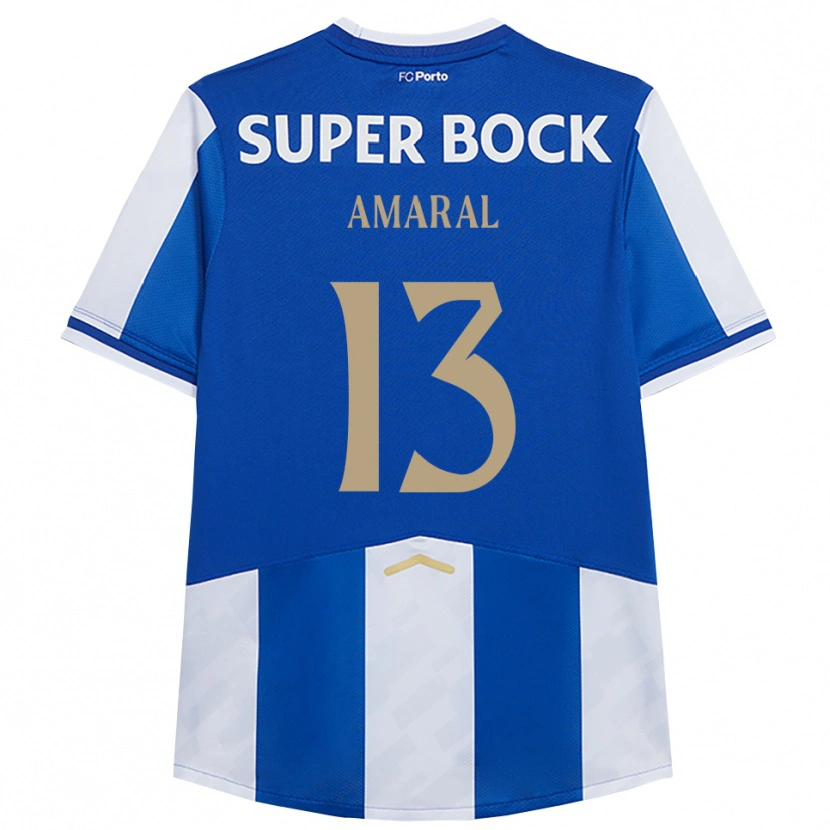 Danxen Mujer Camiseta Fábio Amaral #13 Azul Blanco 1ª Equipación 2025/26 La Camisa