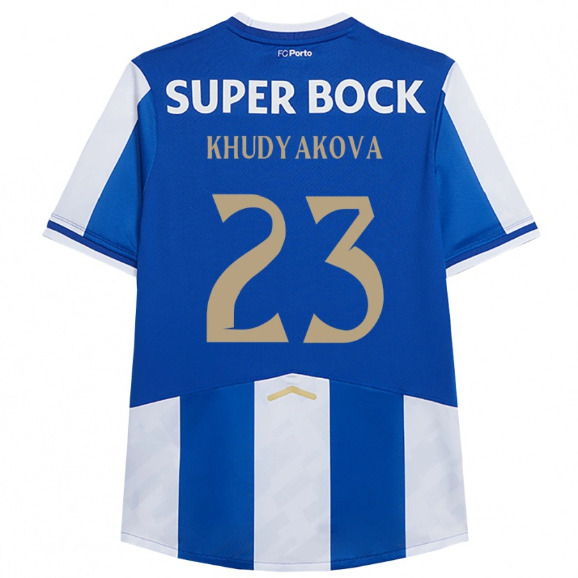 Danxen Mujer Camiseta Verónica Khudyakova #23 Azul Blanco 1ª Equipación 2025/26 La Camisa