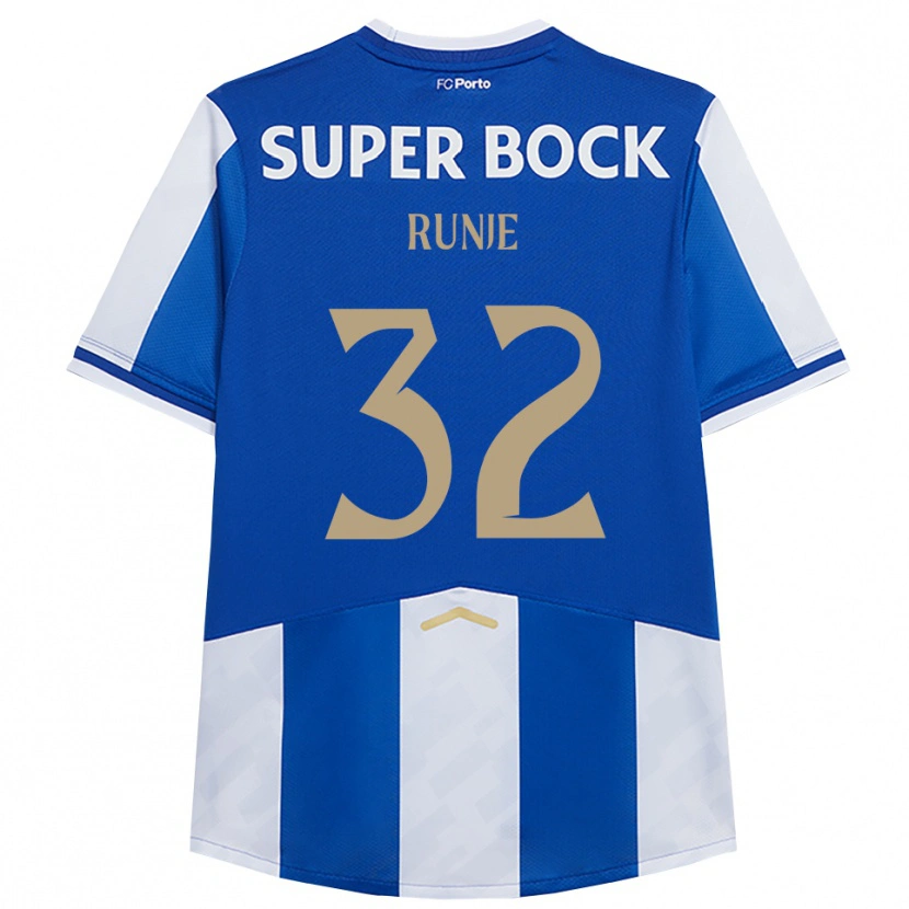 Danxen Mujer Camiseta Roko Runje #32 Azul Blanco 1ª Equipación 2025/26 La Camisa