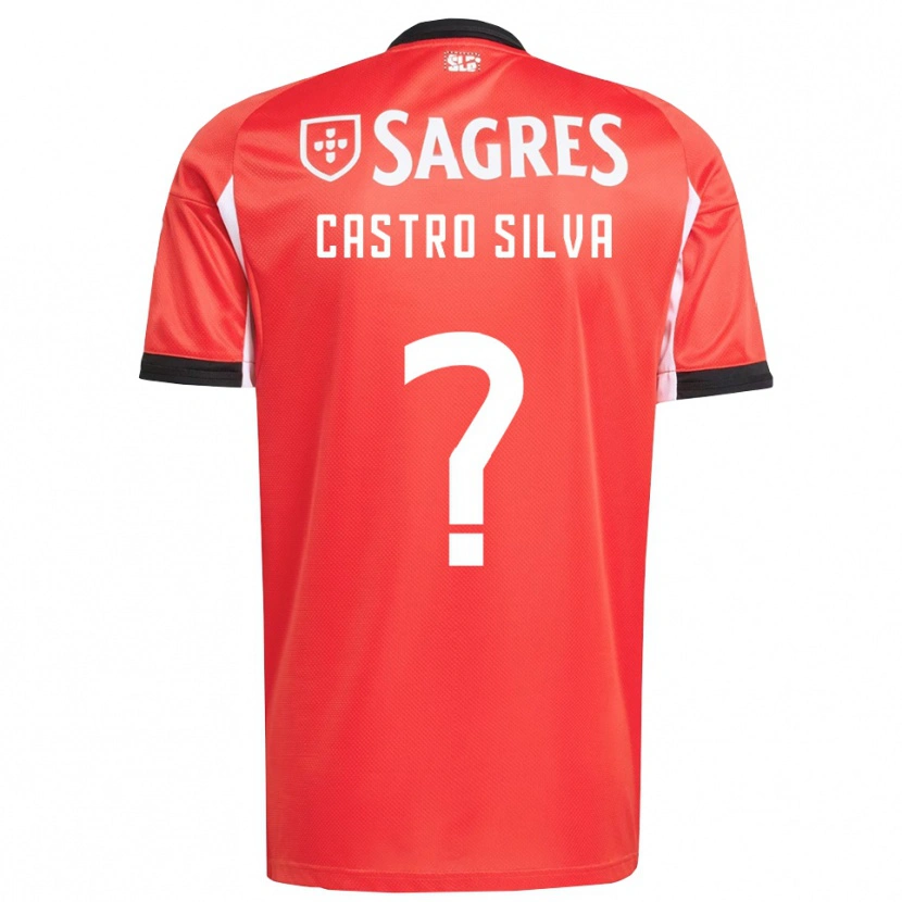 Danxen Mujer Camiseta Guilherme Castro Silva #0 Rojo Blanco 1ª Equipación 2025/26 La Camisa