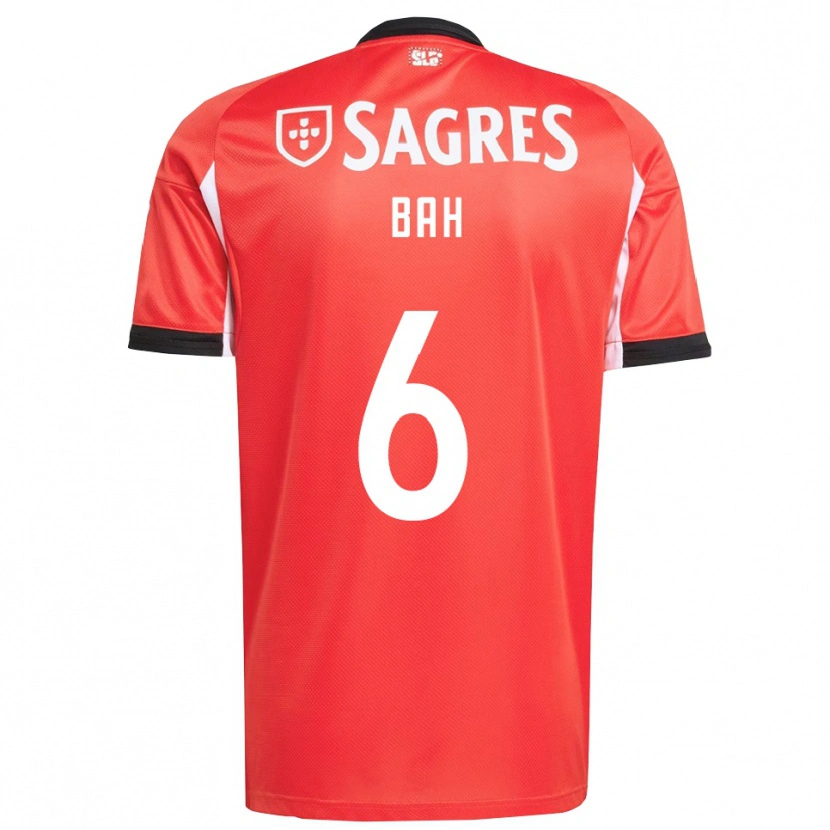 Danxen Mujer Camiseta Alexander Bah #6 Rojo Blanco 1ª Equipación 2025/26 La Camisa