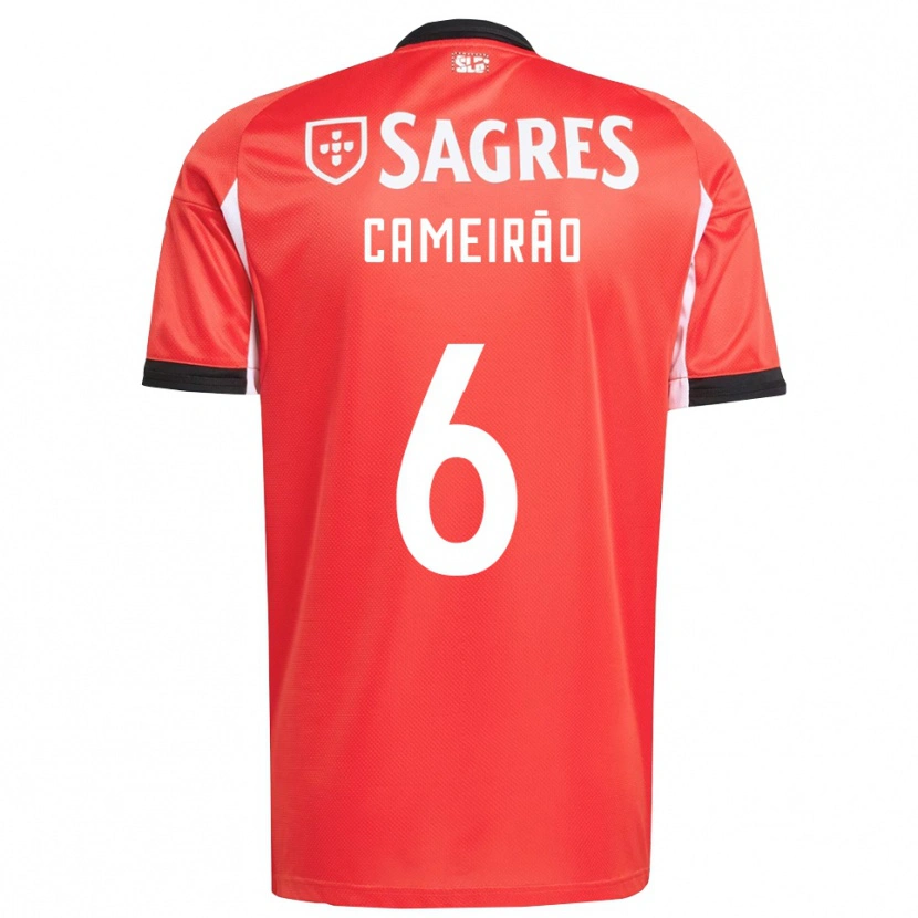 Danxen Mujer Camiseta Beatriz Cameirão #6 Rojo Blanco 1ª Equipación 2025/26 La Camisa