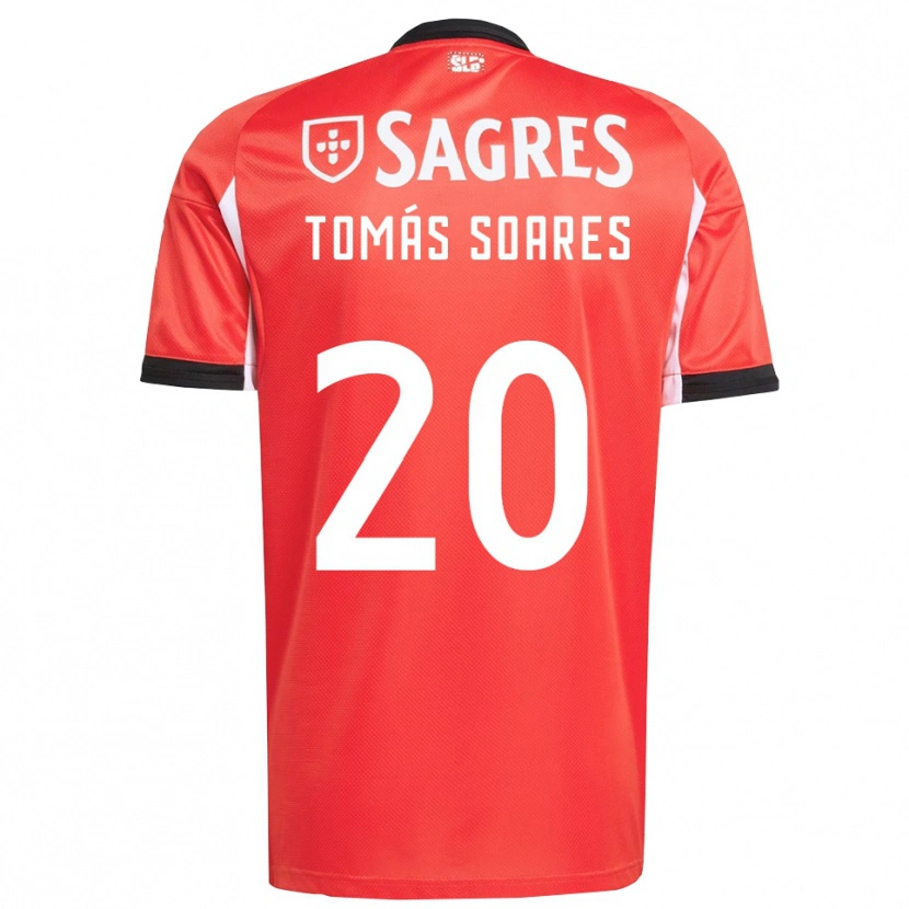 Danxen Mujer Camiseta Tomás Soares #20 Rojo Blanco 1ª Equipación 2025/26 La Camisa